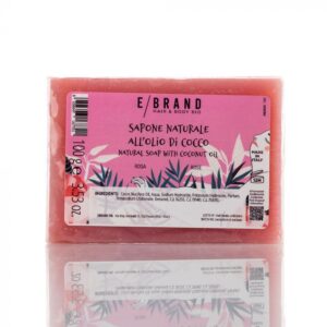 Sapone naturale all'olio di cocco e rosa, ebrand hair & body, 100 g